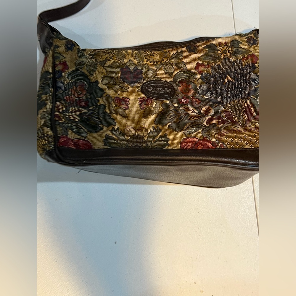 👜 Floral Tapestry Shoulder Bag vintage 1980 in very good condition